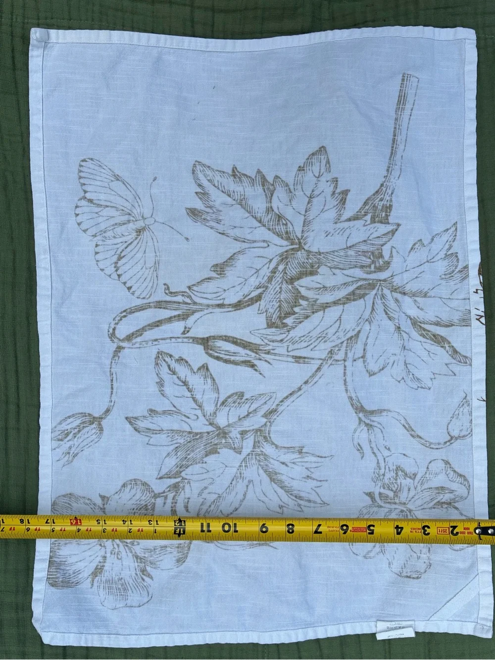 Blue and Brown Botanical Floral Cotton Kitchen Tea Towels Lennox 24x18”